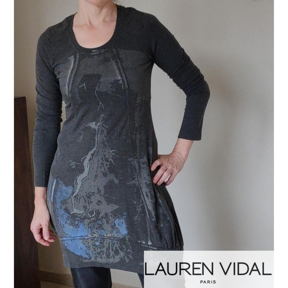 Lauren Vidal Sweaters - LaurenVidal (French Brand) ✳️✳️✳️ Grey Woolen Mini Dress / Long Sweater